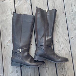 Nine West Chocolate Brown Zip up Boots size 9
